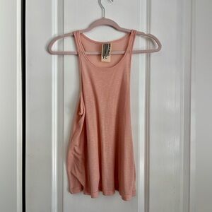 Free People Pink Ribbed Tank Top
